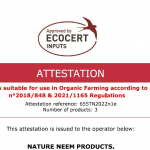 Ecocert - EU Attestation